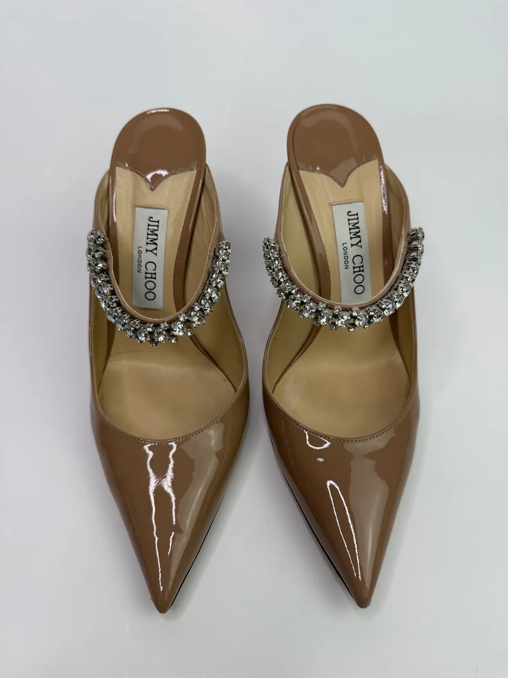 JIMMY CHOO BING 100 MULES (SIZE 39.5/UK6.5)
