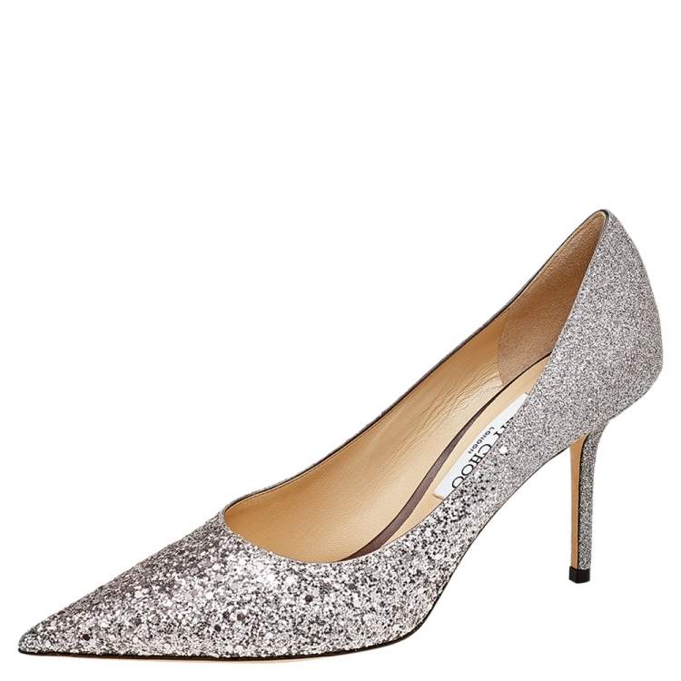 Jimmy Choo Light Lilac Glitter Love Pointed Toe Pumps Size 40