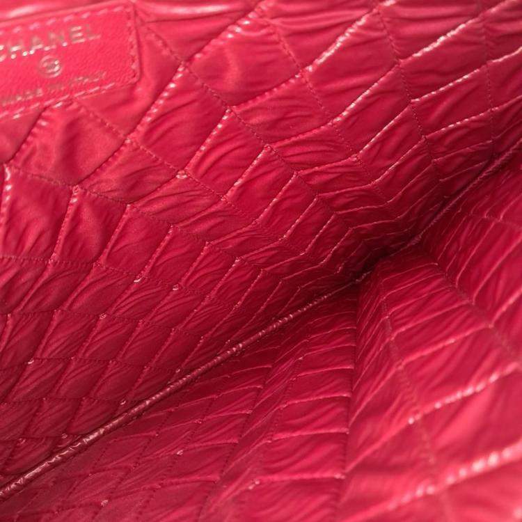 Chanel Pink Leather Mademoiselle Clutch