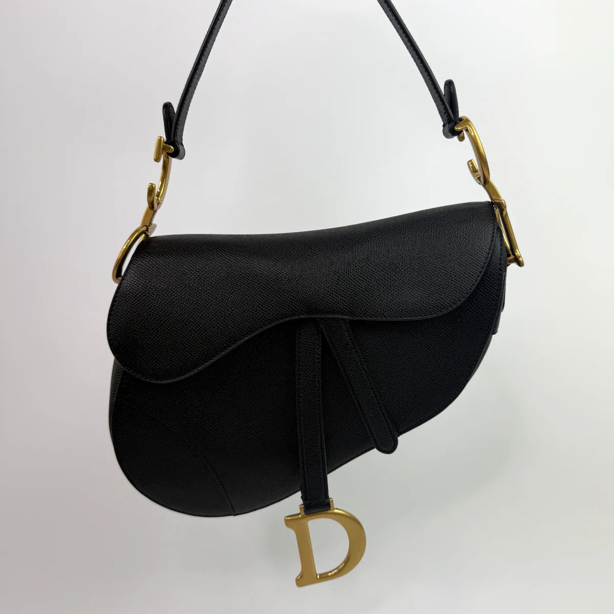 CHRISTIAN DIOR SADDLE BAG IN CALFSKIN LEATHER WITH STRAP