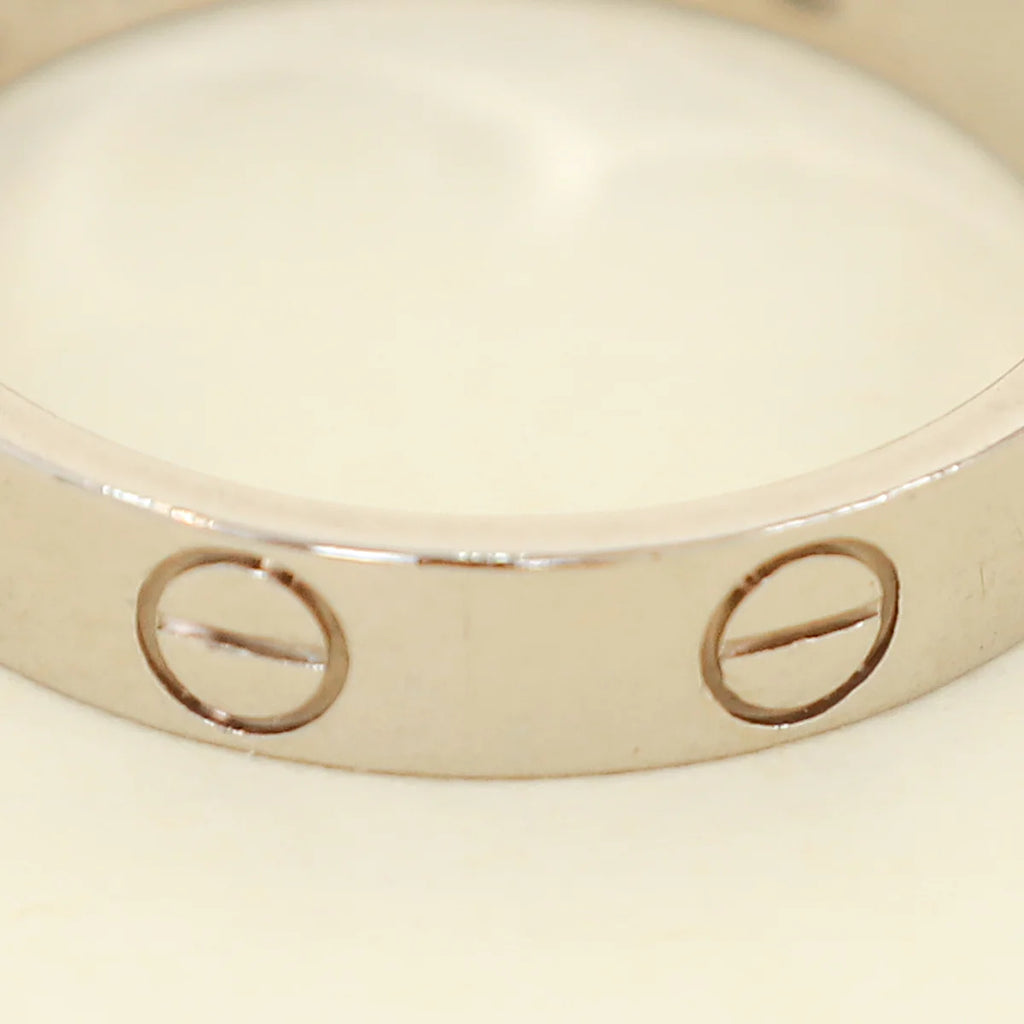 Cartier 18K White Gold Love Ring Small Model 52