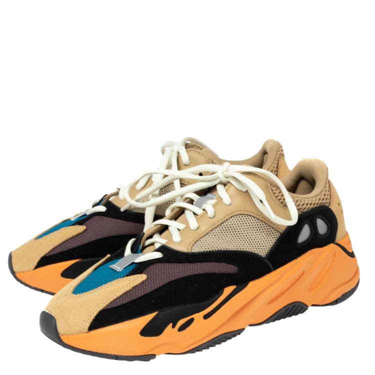 Yeezy x Adidas Multicolor Mesh And Suede Boost 700 Enflame Amber Sneakers Size 42