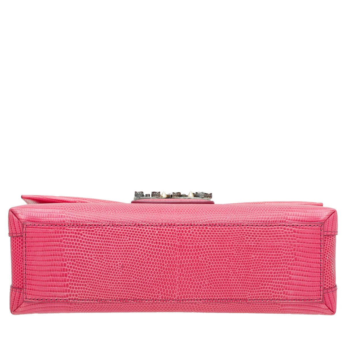 Dolce & Gabbana Red Lizard Millennials Flap Chain Bag