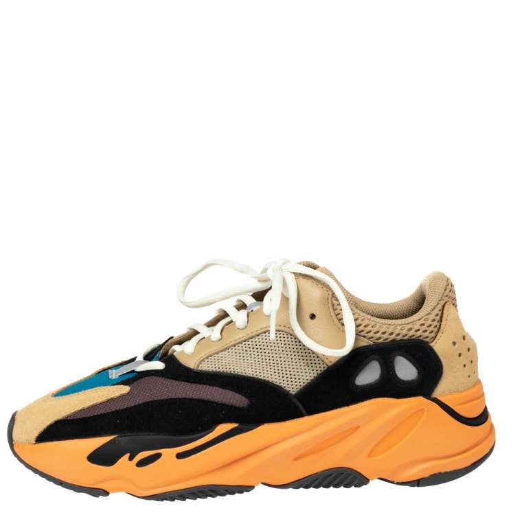 Yeezy x Adidas Multicolor Mesh And Suede Boost 700 Enflame Amber Sneakers Size 42