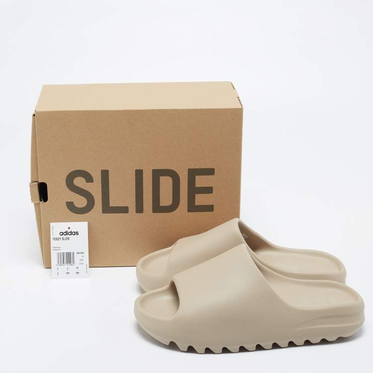 Yeezy x adidas Beige Rubber Flat Slides Size 42