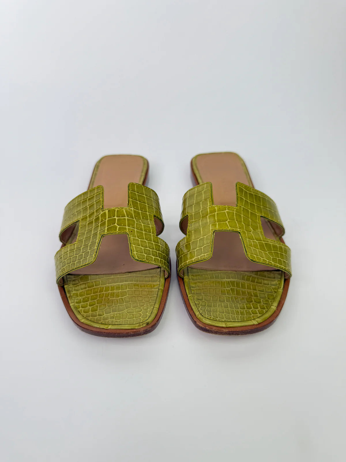 HERMÈS CROCODILE ORAN SANDALS (SIZE 38/UK5)