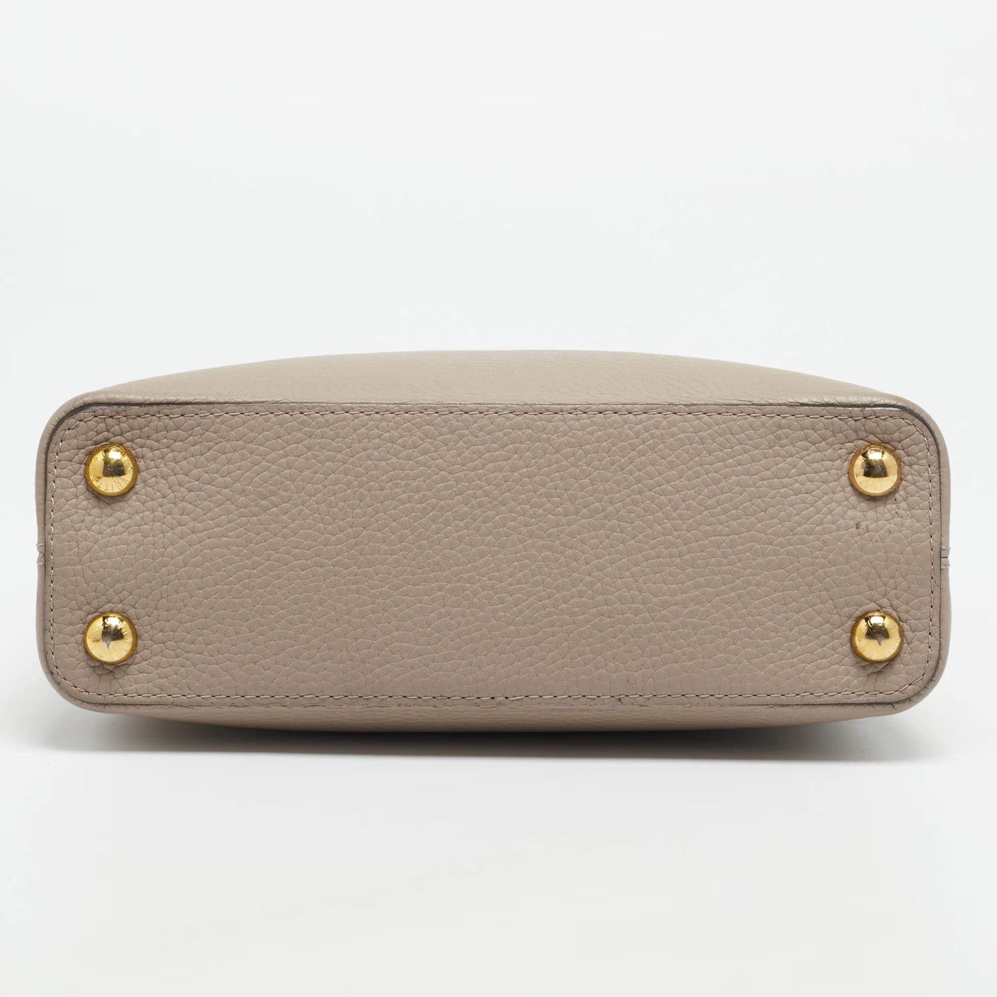 Louis Vuitton Capucines BB Beige Leather Bag