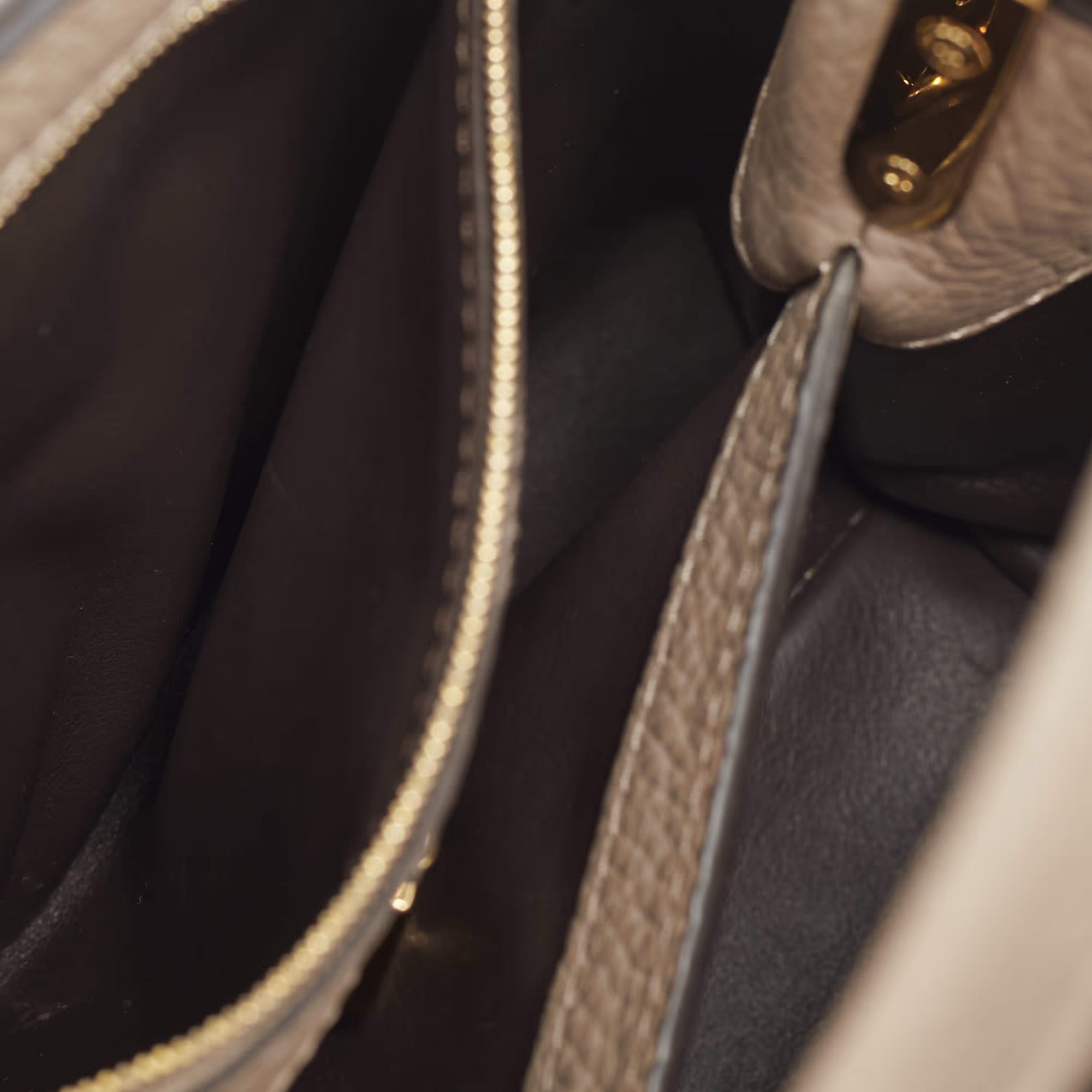 Louis Vuitton Capucines BB Beige Leather Bag