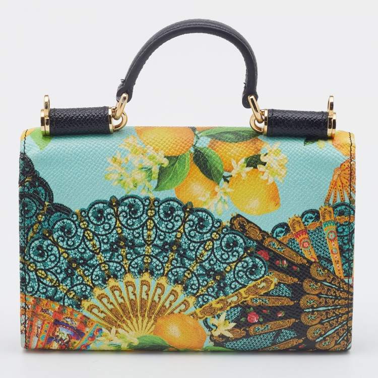 Dolce & Gabbana Multicolor Print Leather Miss Sicily Von Smartphone Bag