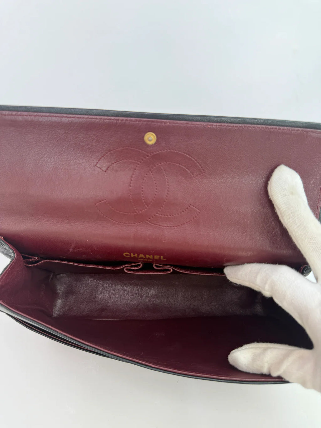 CHANEL VINTAGE BIJOUX CHAIN DOUBLE FLAP WITH GHW