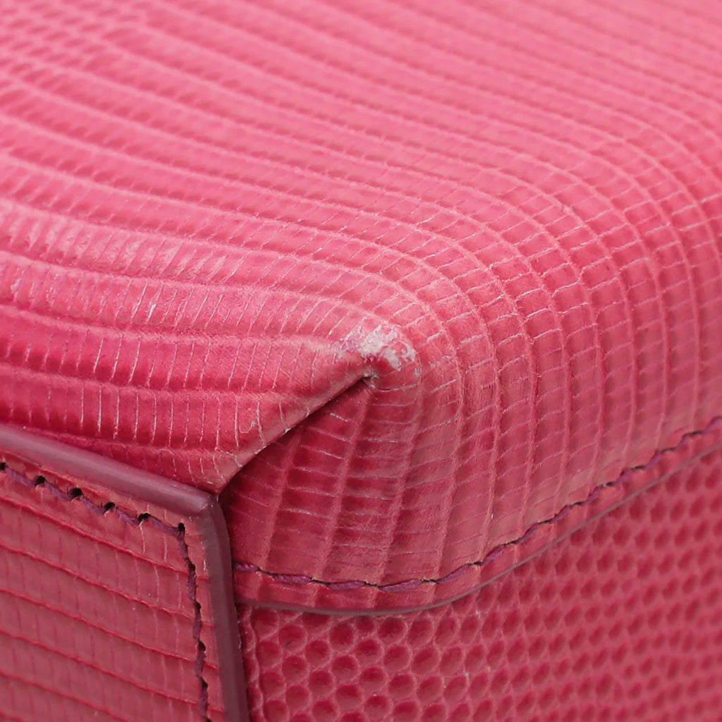 Dolce & Gabbana Red Lizard Millennials Flap Chain Bag