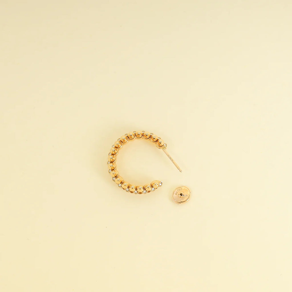 Cartier 18K Rose Gold 142 Diamond Clash De Cartier Hoop Earrings Small Model