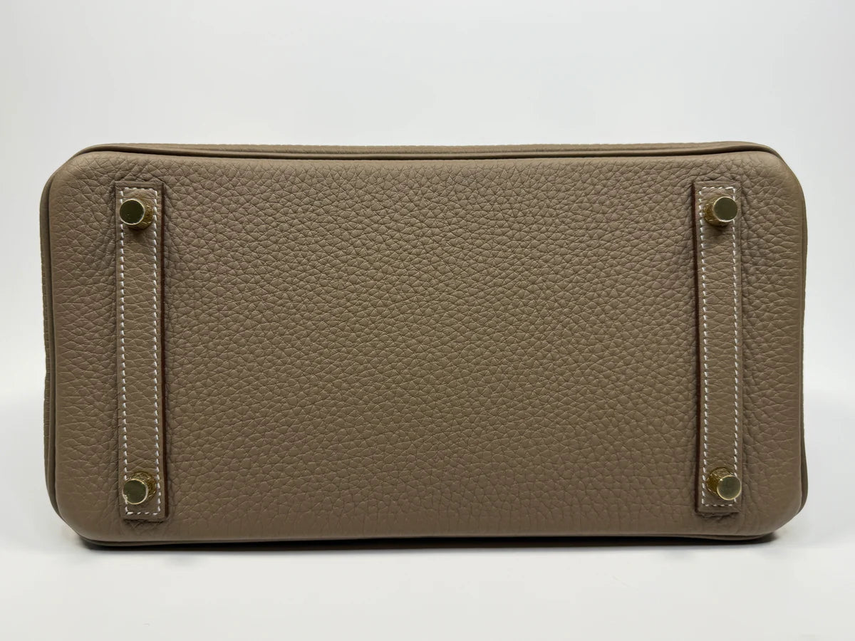 HERMÈS BIRKIN 30 IN ETOUPE TOGO LEATHER WITH BRUSHED GHW