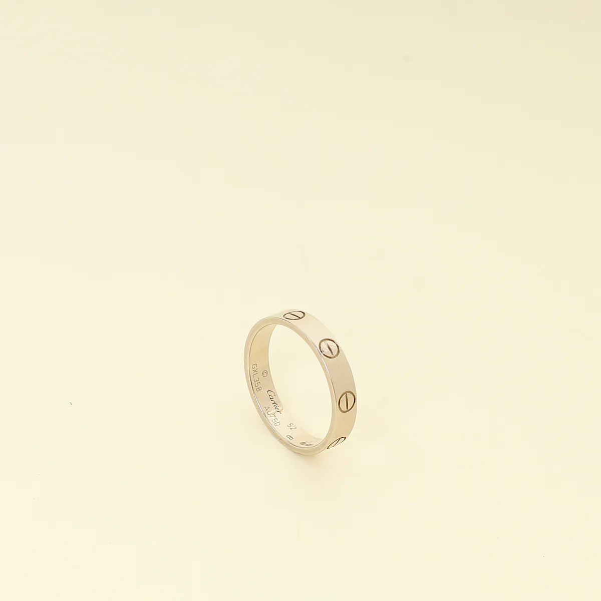 Cartier 18K White Gold Love Ring Small Model 52