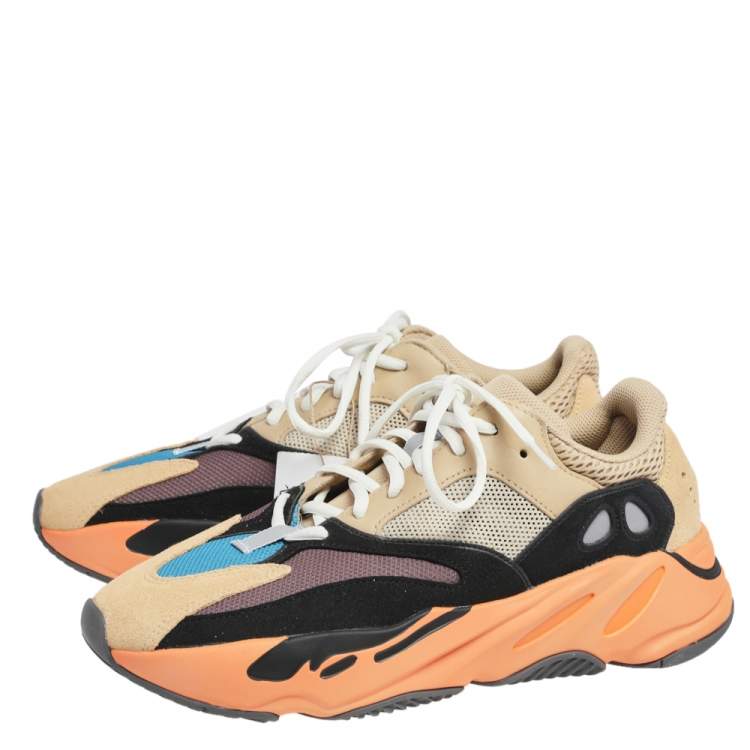 Yeezy x Adidas Multicolor Mesh And Suede Boost 700 Enflame Amber Sneakers Size 43 1/3