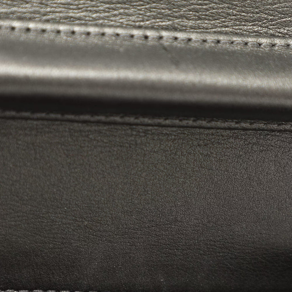 Chanel Propeller Mini Metallic Grey Leather Flap Bag