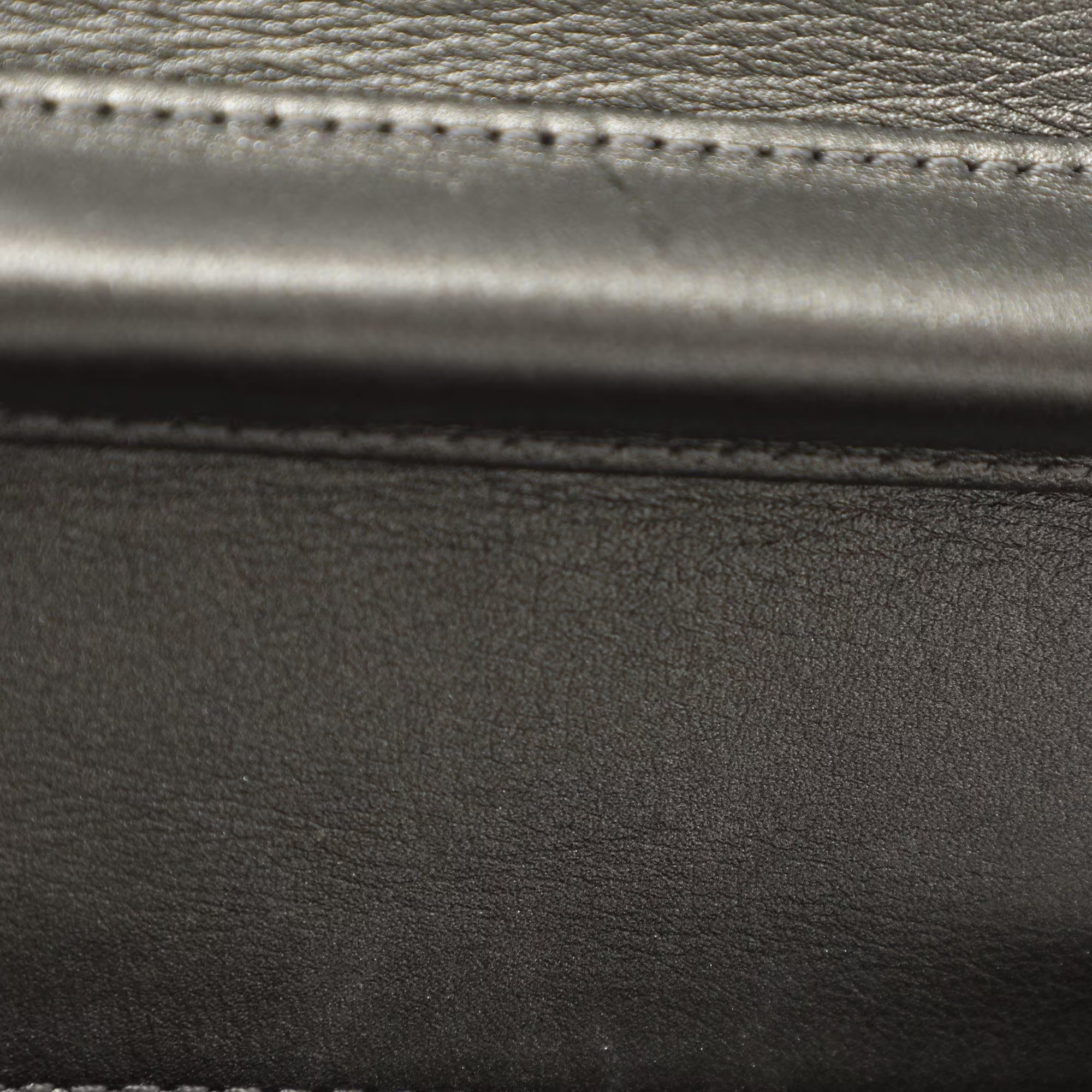 Chanel Propeller Mini Metallic Grey Leather Flap Bag