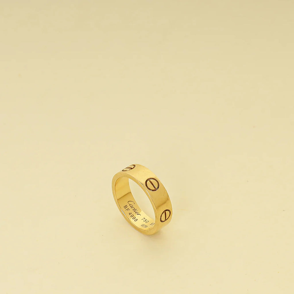 Cartier 18K Yellow Gold Love Classic Model Ring 53
