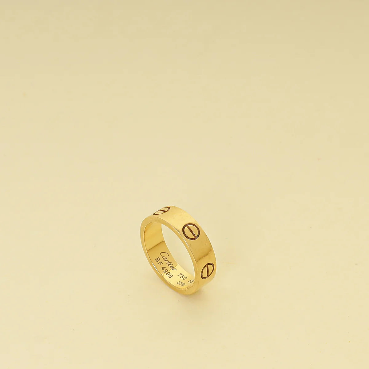 Cartier 18K Yellow Gold Love Classic Model Ring 53