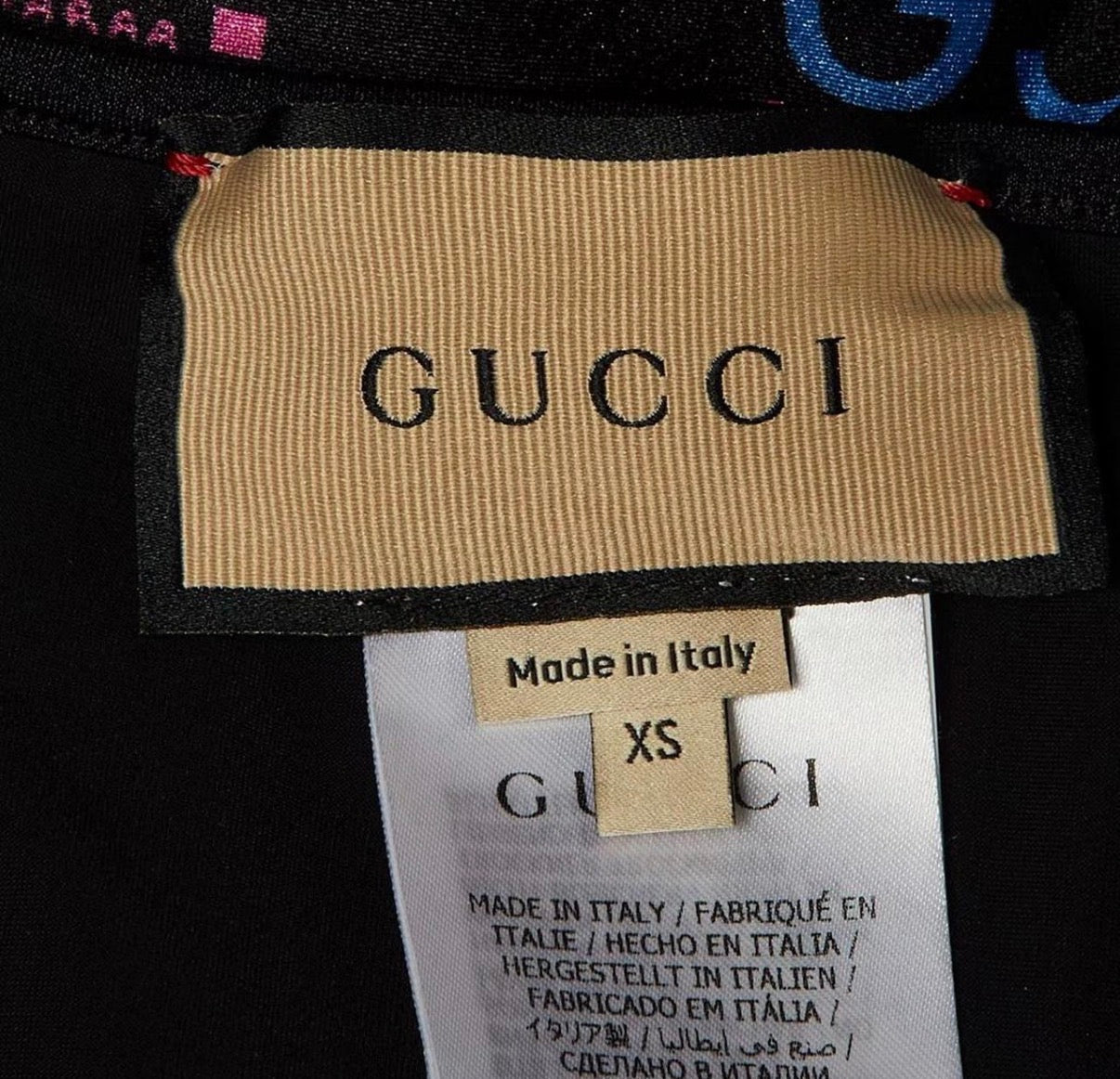 Gucci Black Pikarar Kawaii Jersey Bikini XS