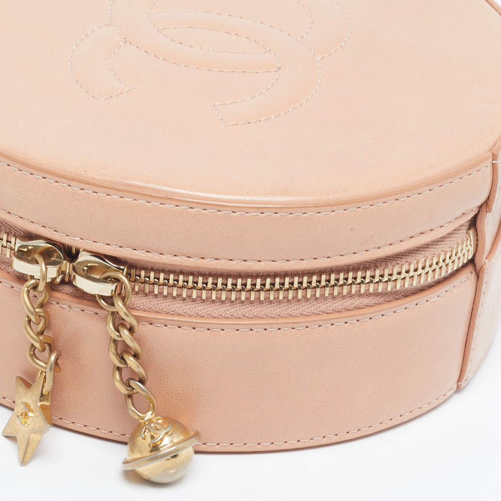 Chanel Round as Earth Peach Leather Bag