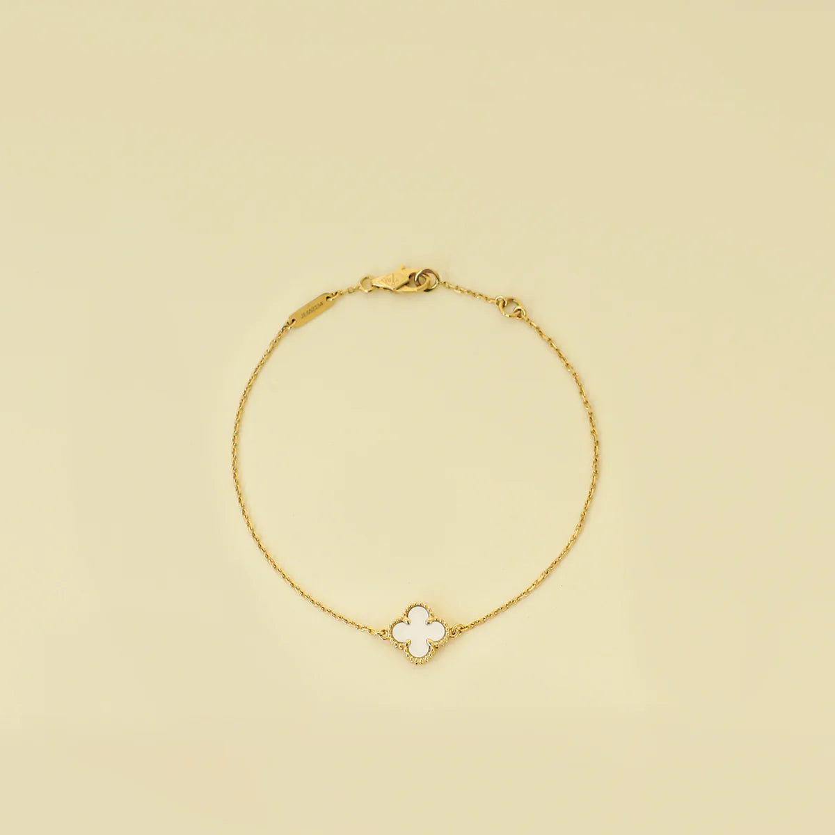 Van Cleef & Arpels 18K Yellow Gold Sweet Alhambra Mop Bracelet