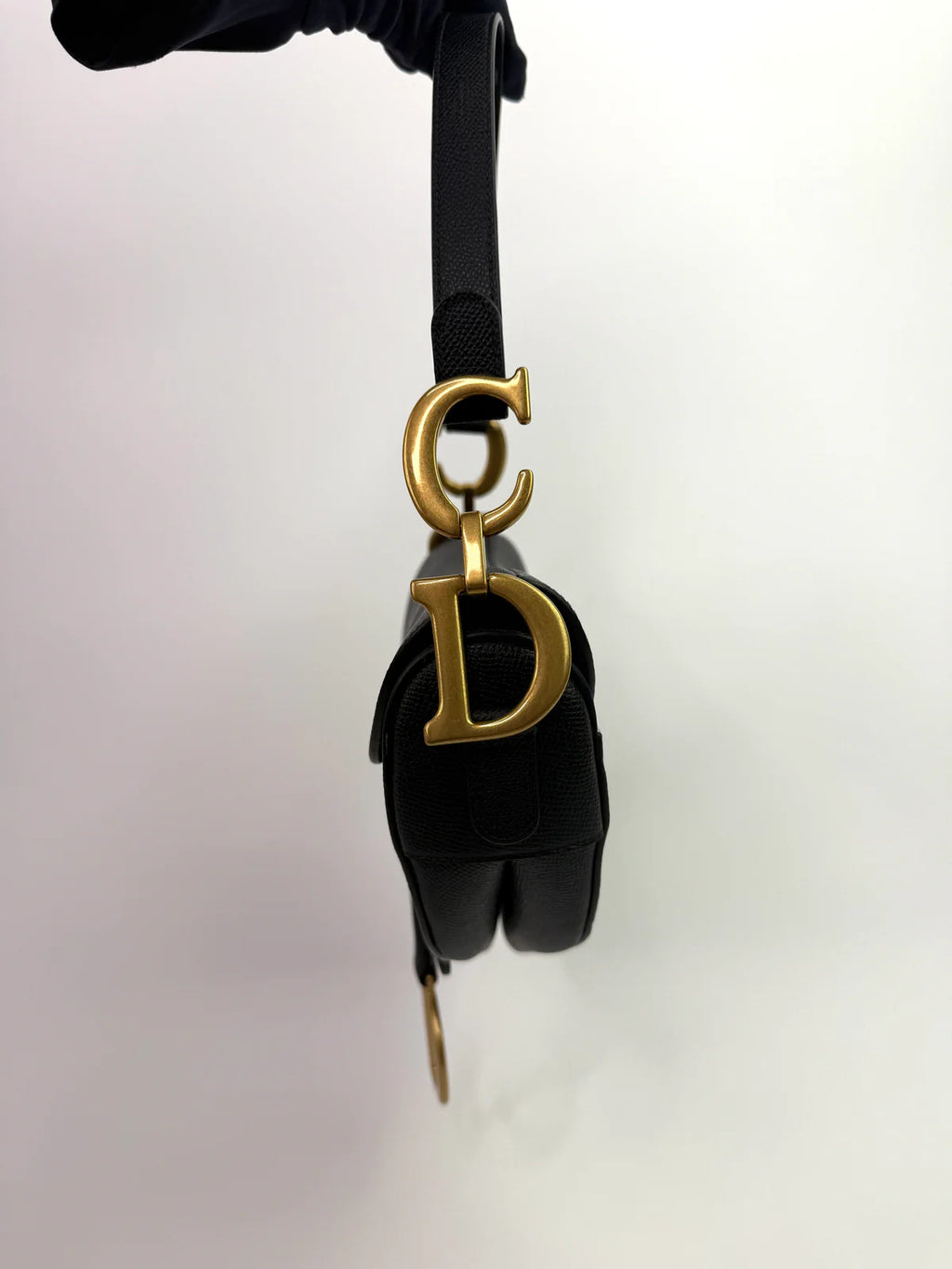 CHRISTIAN DIOR SADDLE BAG IN CALFSKIN LEATHER WITH STRAP