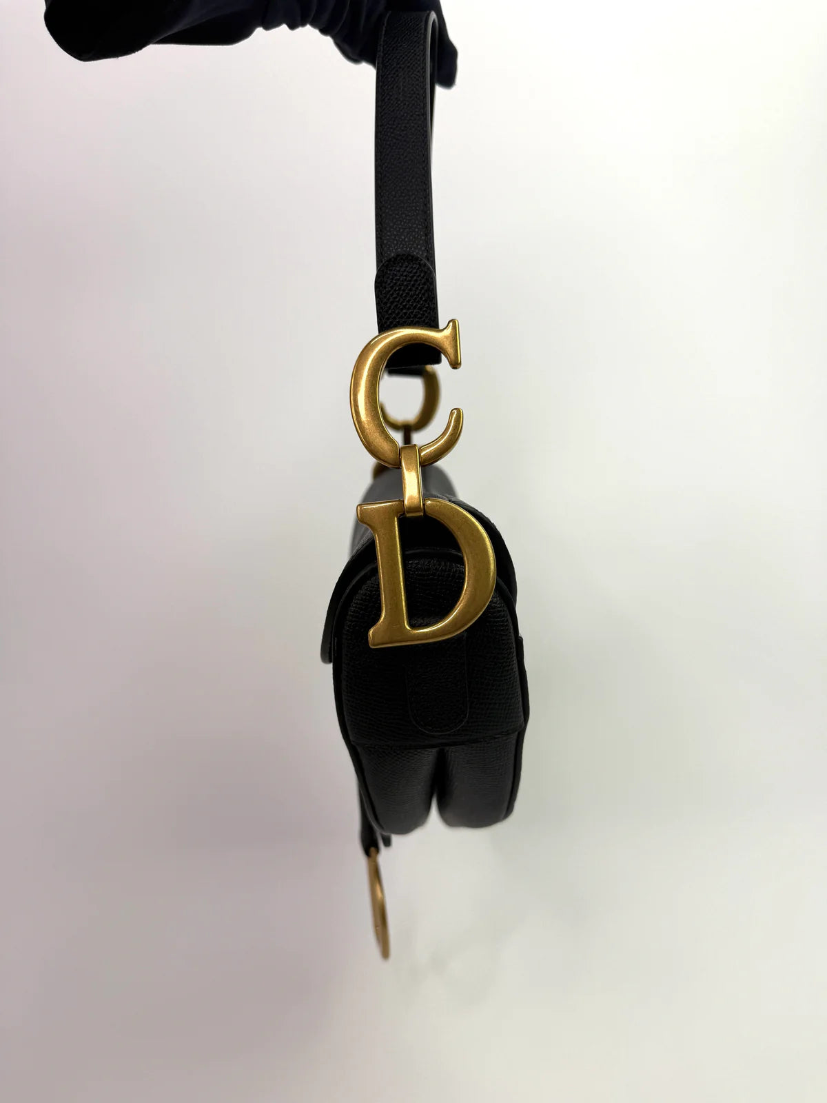 CHRISTIAN DIOR SADDLE BAG IN CALFSKIN LEATHER WITH STRAP