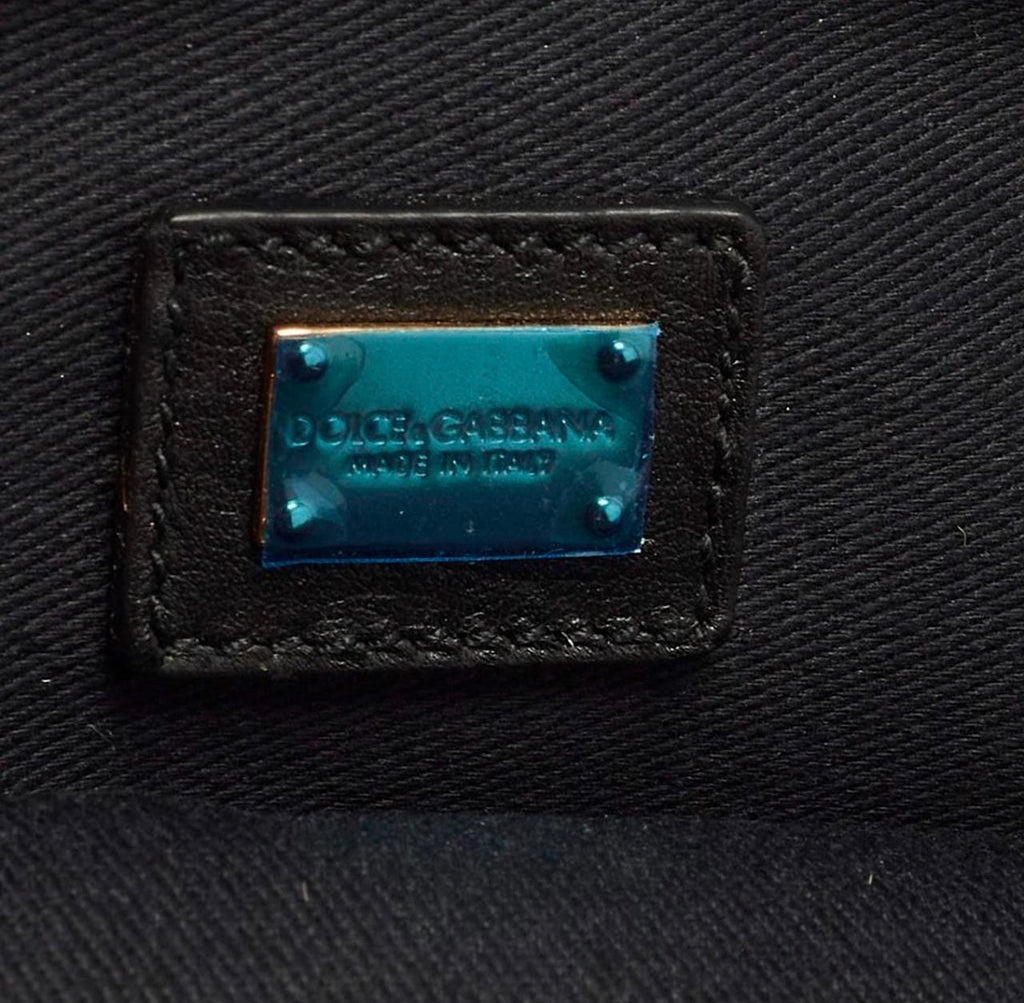 Dolce & Gabbana Miss Norma Brown/Beige Leopard Print Calf Hair Clutch