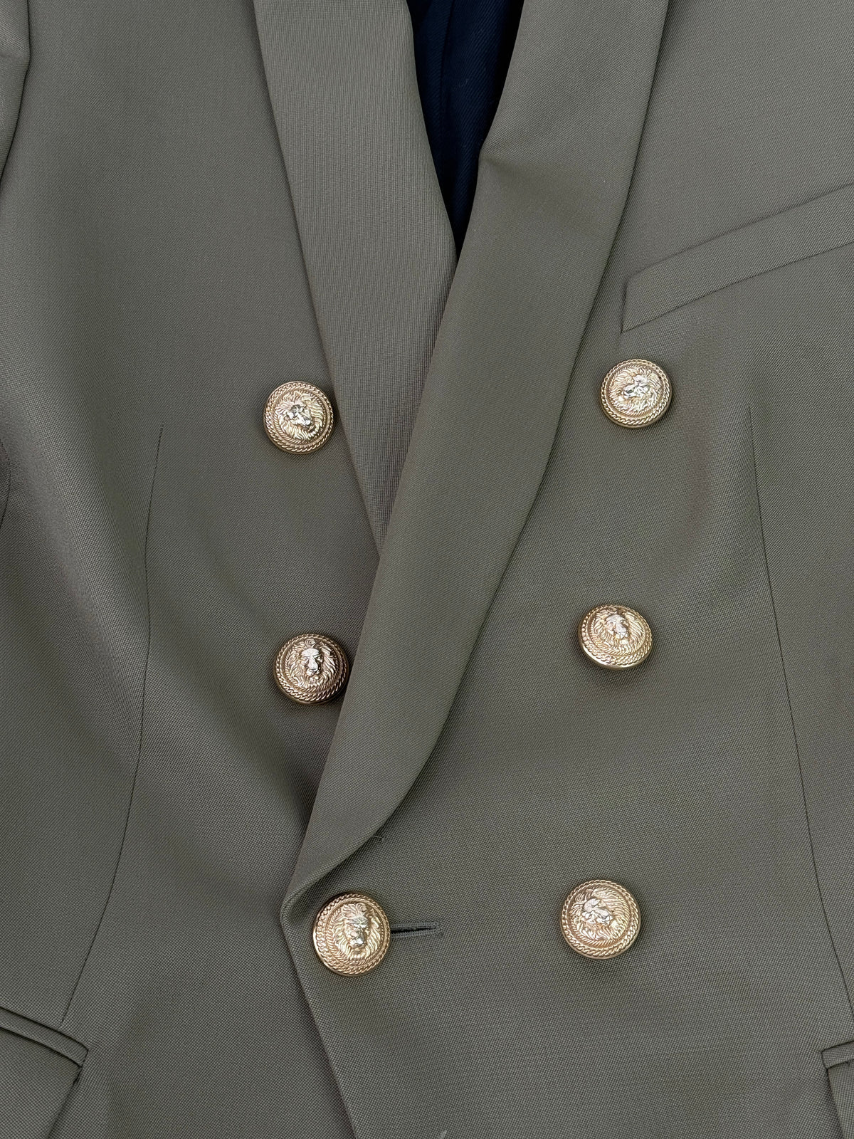 BALMAIN KHAKI BLAZER (SIZE FR38/UK10)