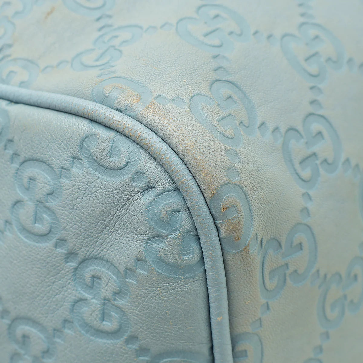 Gucci Light Blue Guccissima Joy Boston Medium Bag