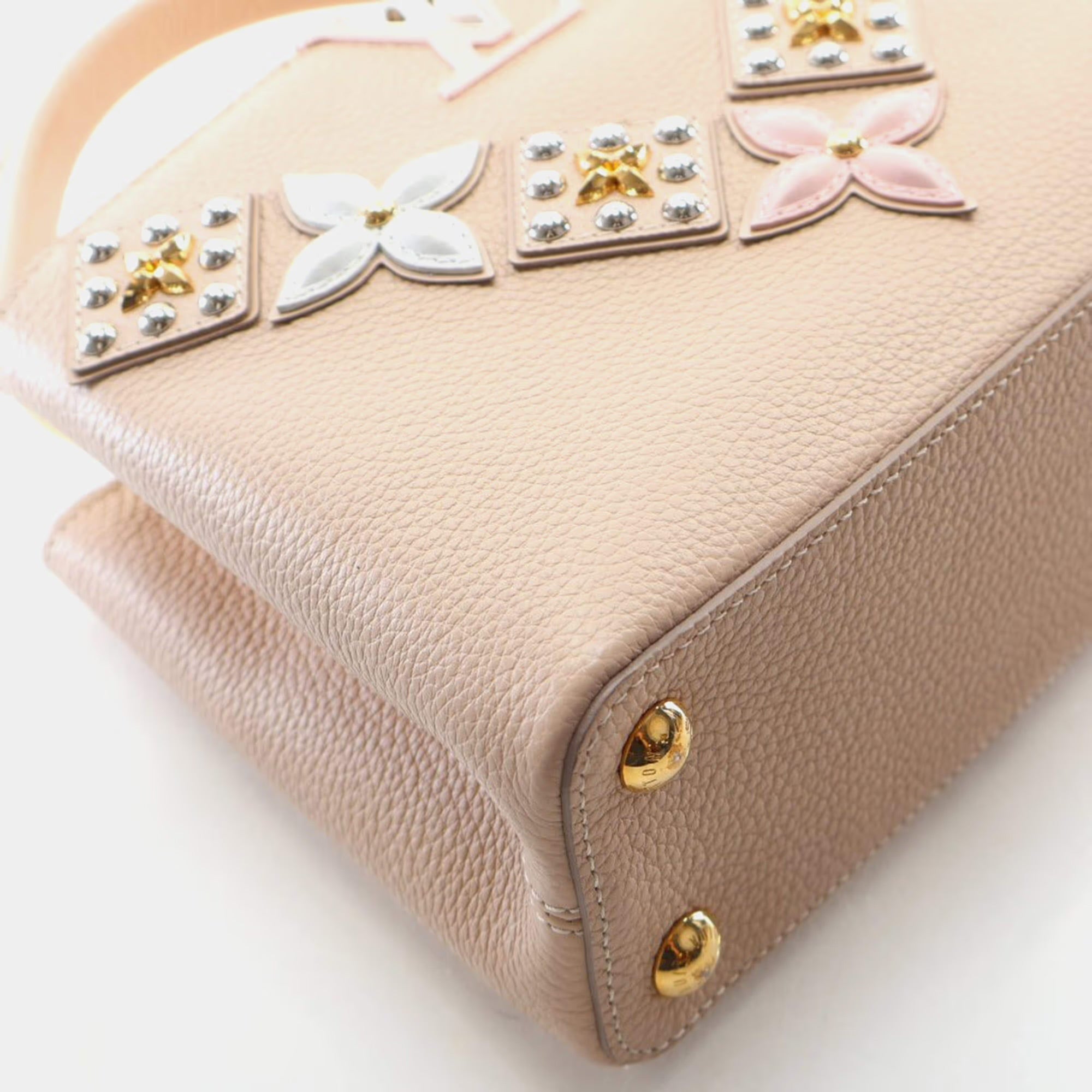 Louis Vuitton Studded Capucines BB Taurillon Leather Top Handle Bag