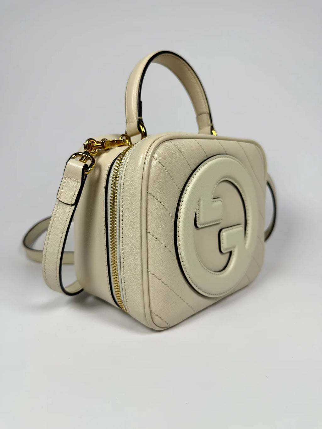 GUCCI BLONDIE LEATHER TOP HANDLE BAG