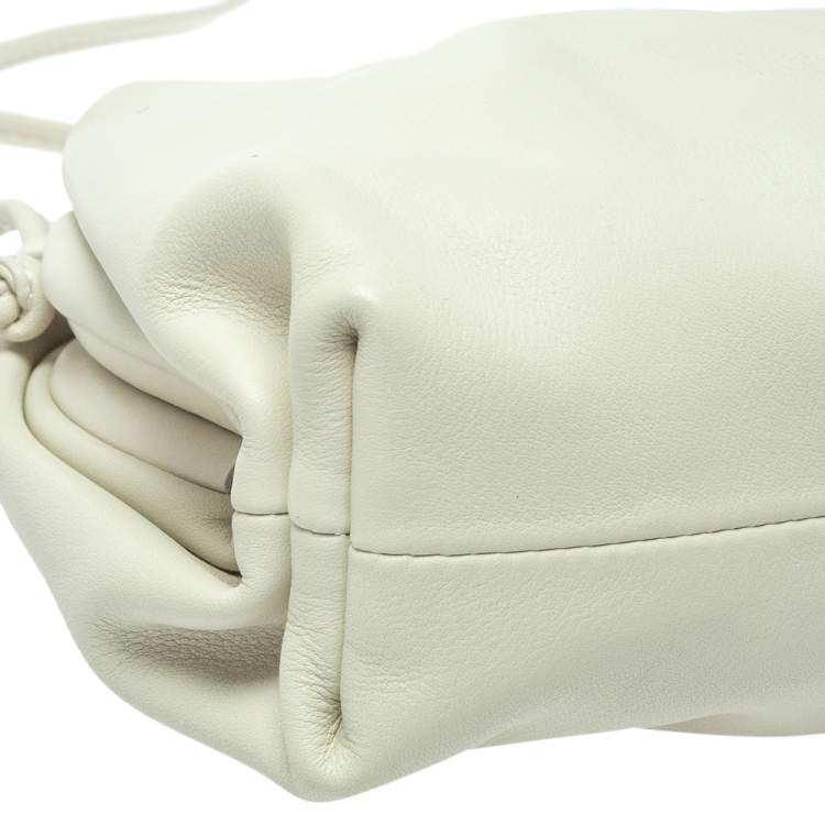 Bottega Veneta Ivory Leather Mini Pouch Bag