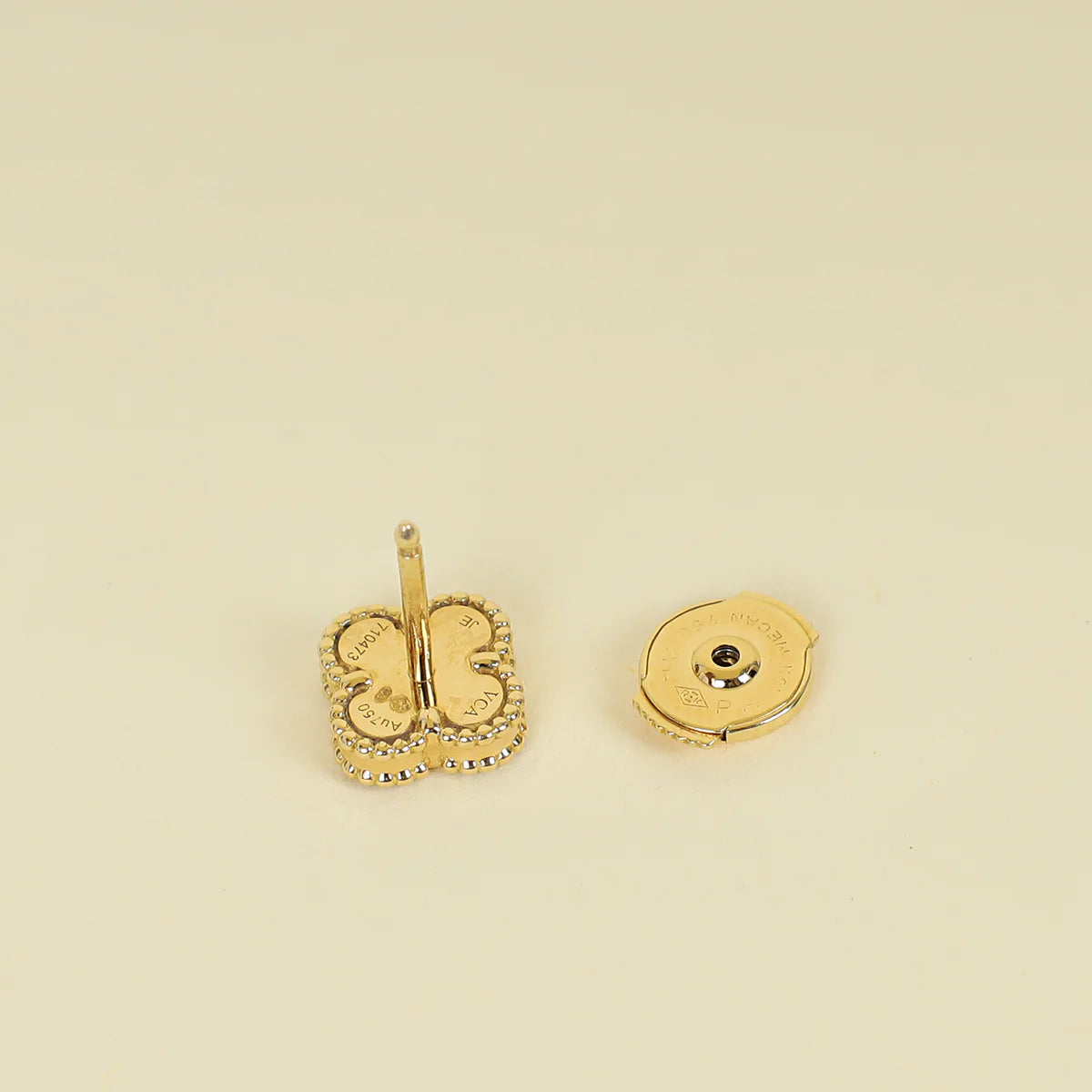 Van Cleef & Arpels 18K Yellow Gold Sweet Alhambra MOP Earstuds