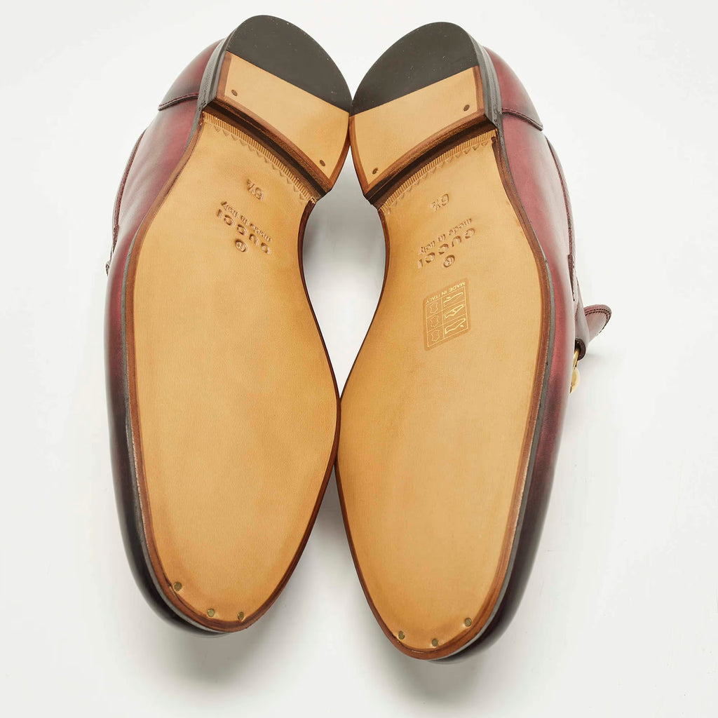 Gucci Jordaan Size 40.5 Brown Two-Tone Leather Loafers