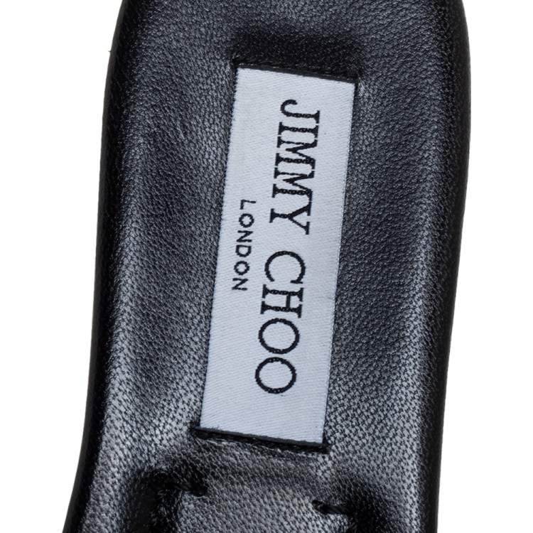 Jimmy Choo Black Leather Studded Nanda Mules Size 39