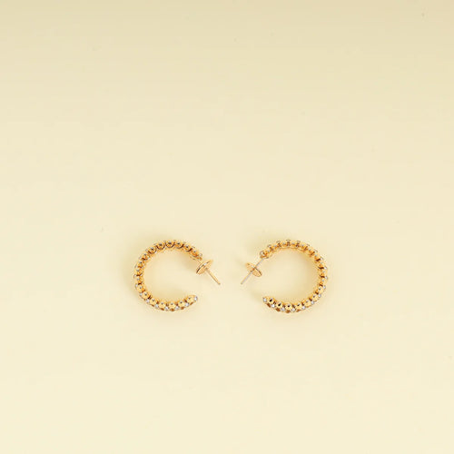 Cartier 18K Rose Gold 142 Diamond Clash De Cartier Hoop Earrings Small Model