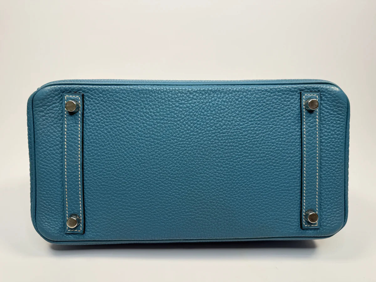 HERMÈS BIRKIN 30 IN BLUE JEAN TOGO LEATHER WITH PHW