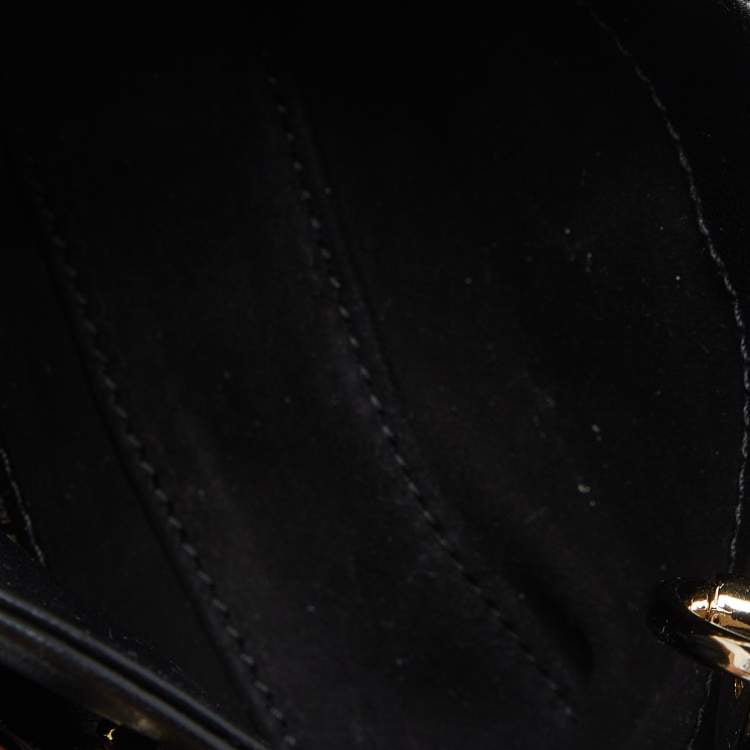 Dior Black Cannage Leather Micro Lady Dior Tote