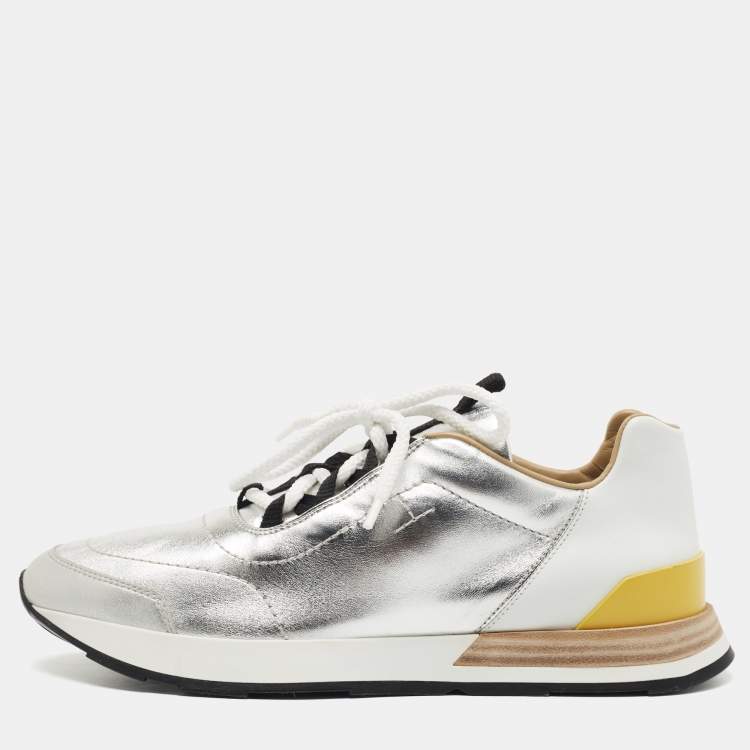 Hermes Tricolor Leather Buster Sneakers Size 39.5