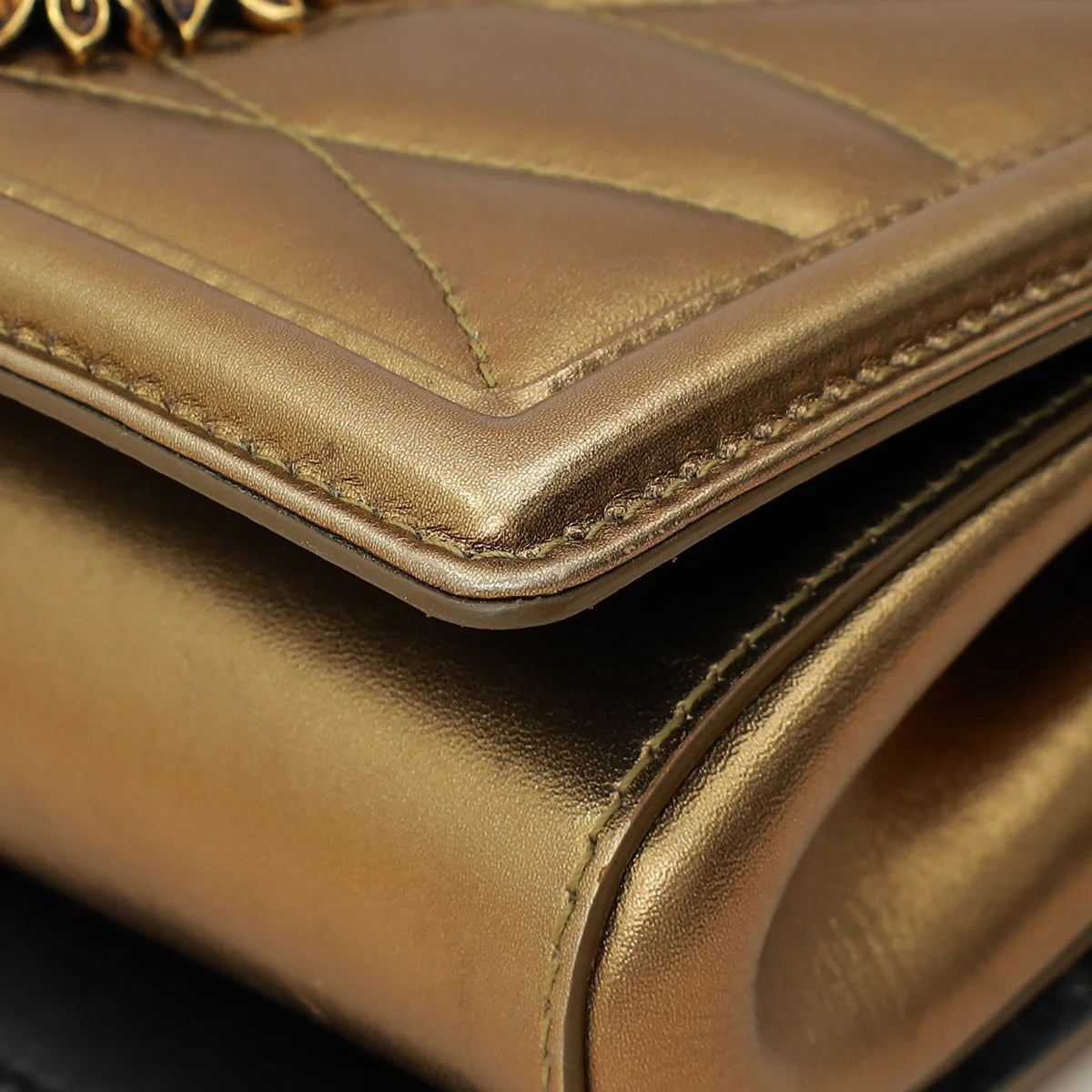 Dolce & Gabbana Bronze Devotion Flap Bag