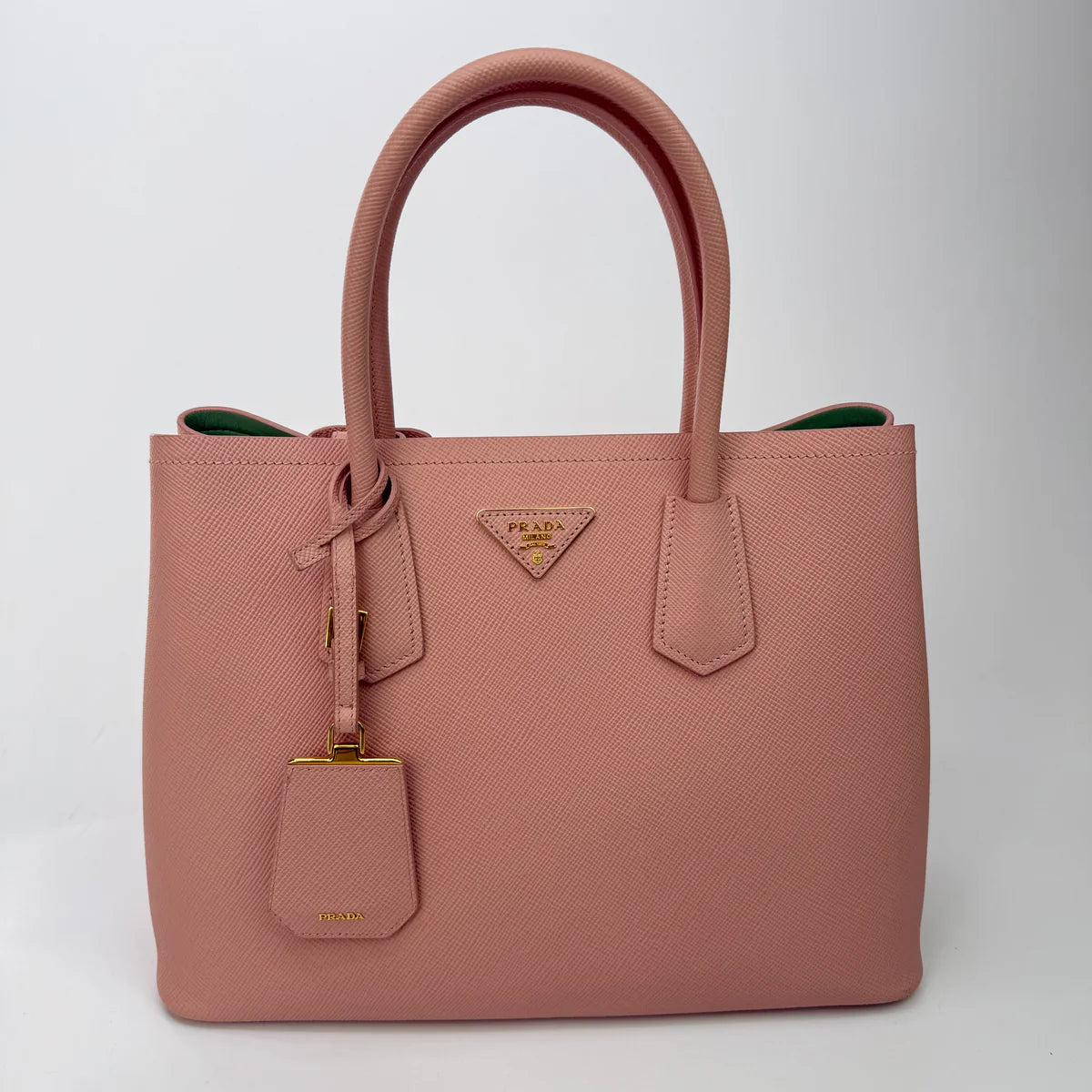 PRADA SAFFIANO CUIR DOUBLE TOTE BAG