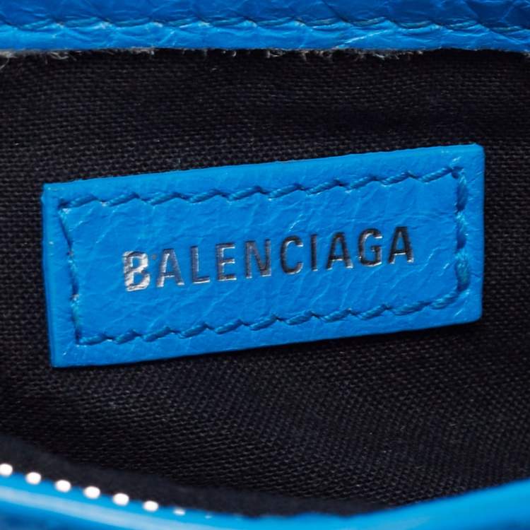 Balenciaga Blue Leather Nano Classic City Tote