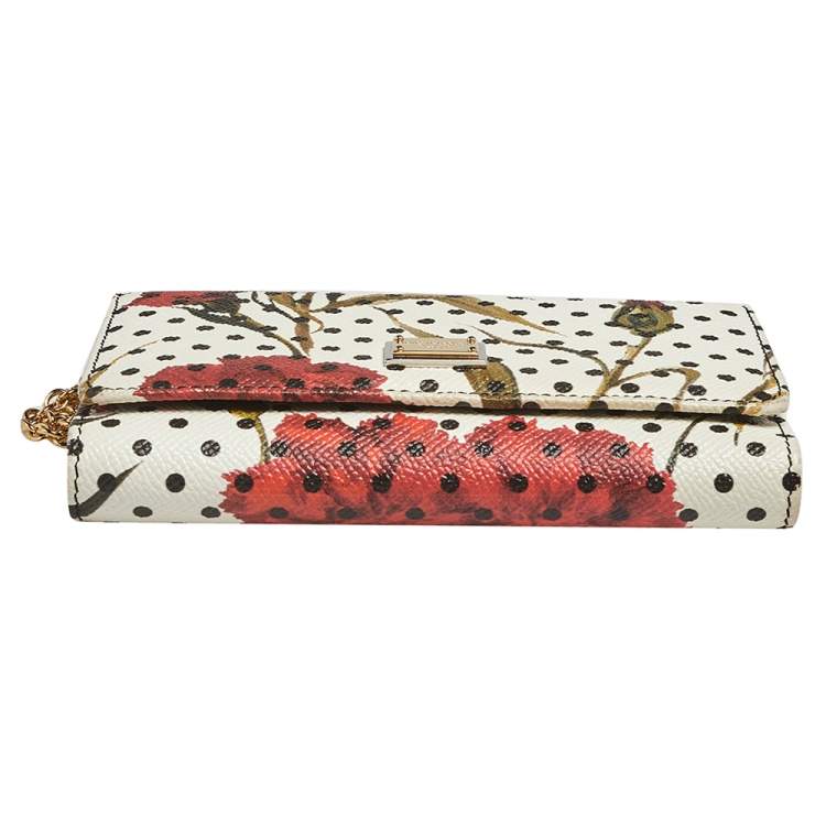 Dolce & Gabbana Multicolor Floral Print Leather Miss Sicily Von Wallet on Chain