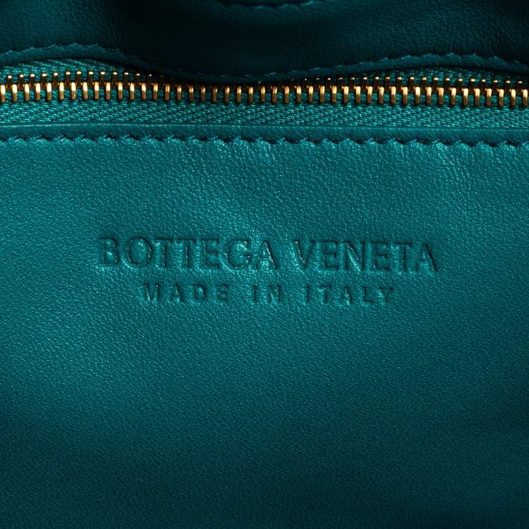 Bottega Veneta Teal Green Padded Leather Cassette Shoulder Bag