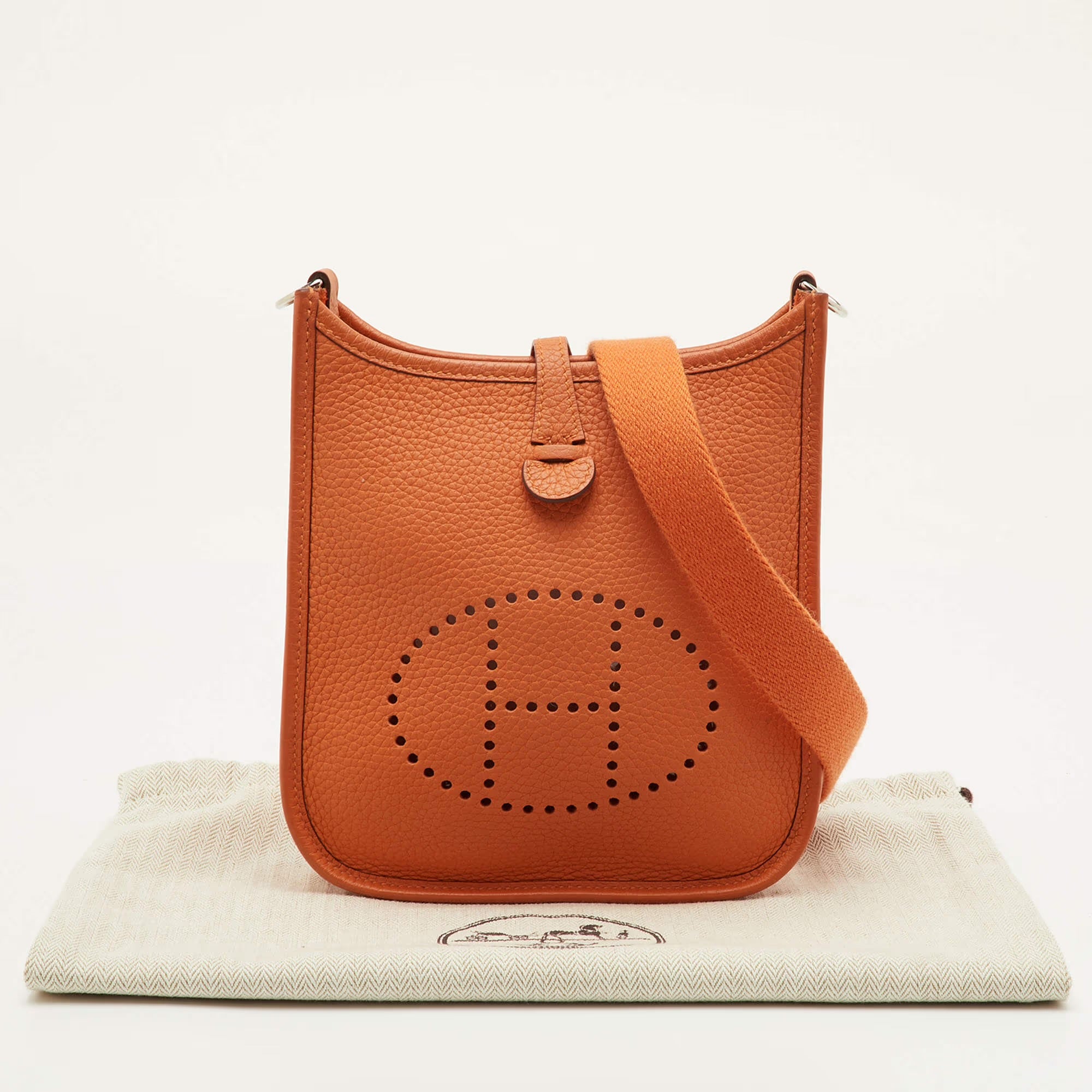 Hermes Evelyne Amazone TPM 16 Mango Taurillon Clemence Leather Crossbody Bag