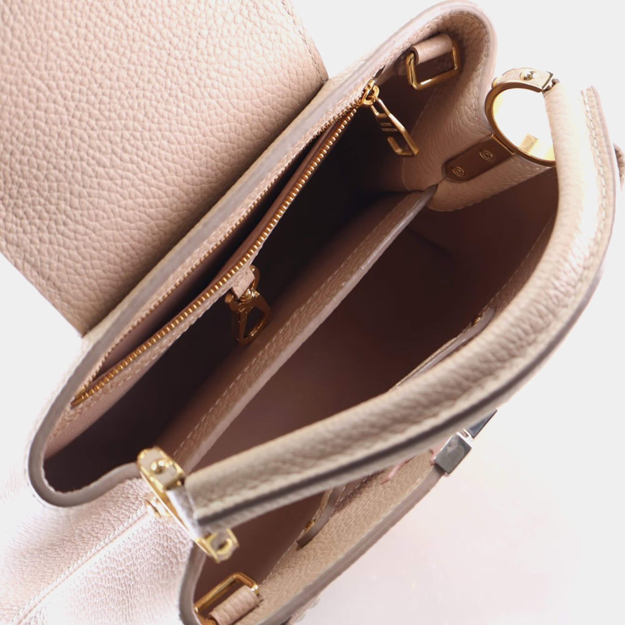 Louis Vuitton Studded Capucines BB Taurillon Leather Top Handle Bag