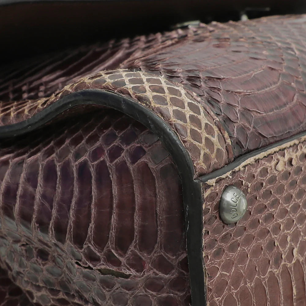 Dolce & Gabbana Multicolor Monica Python Brocade Bag