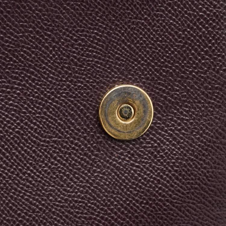 Dolce & Gabbana Burgundy Leather Medium Miss Sicily Top Handle Bag